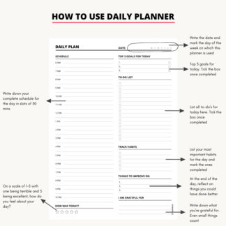 Daily Weekly Monthly Planner - TechTello Products